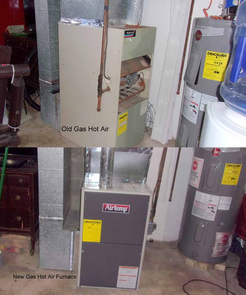 Gas Hot air furnace replacement by Skone's Advanced Heating & Cooling